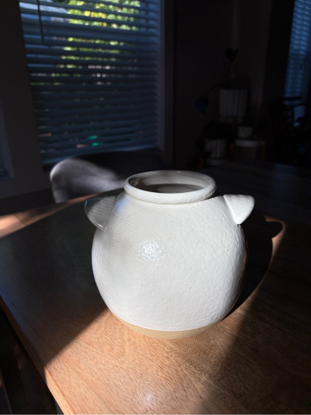 Studio McGee Stoneware Crock Vase in Cream